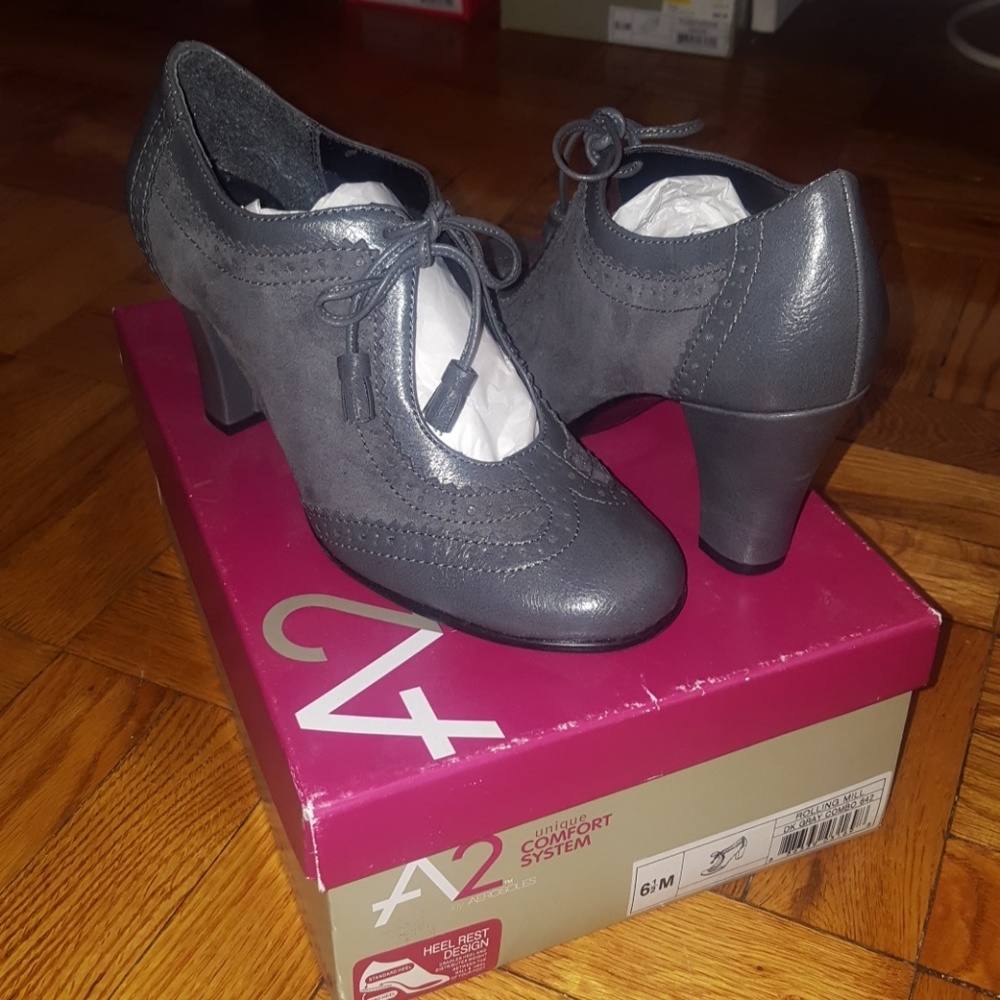 Aerosoles gray heels